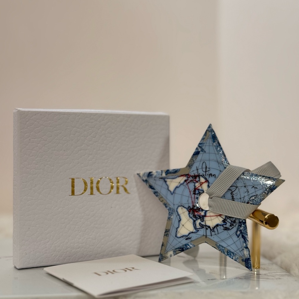 GWP Dior Blue Star Ornament with Ribbon | Rare & New
